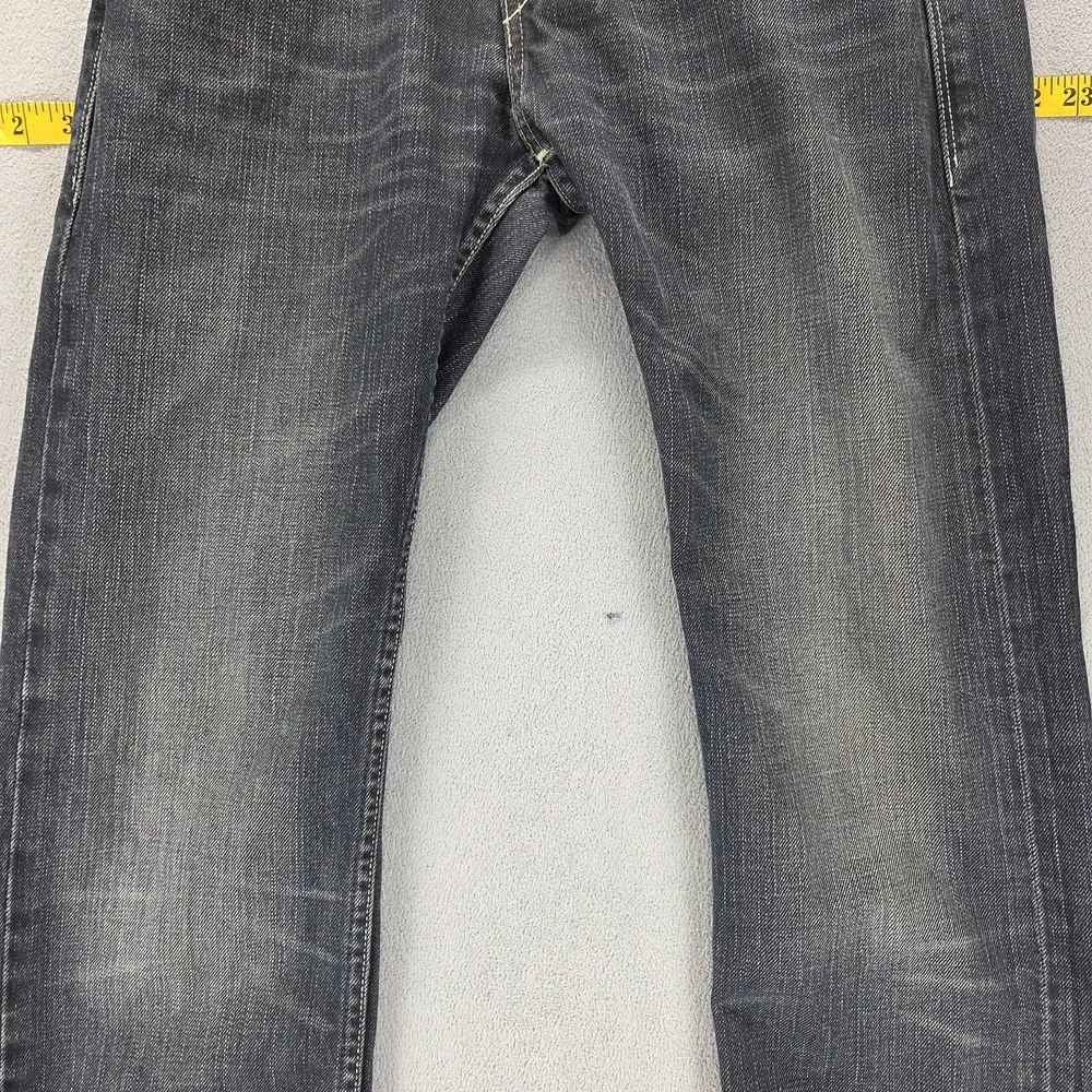 Vintage Levis 504 Jeans Mens Black Straight Charcoal Wash Engineered Fits 30x28